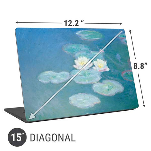 Claude Monet Waterlilies, Evening Universal Laptop 15in (12.2 x 8.8in) Skin